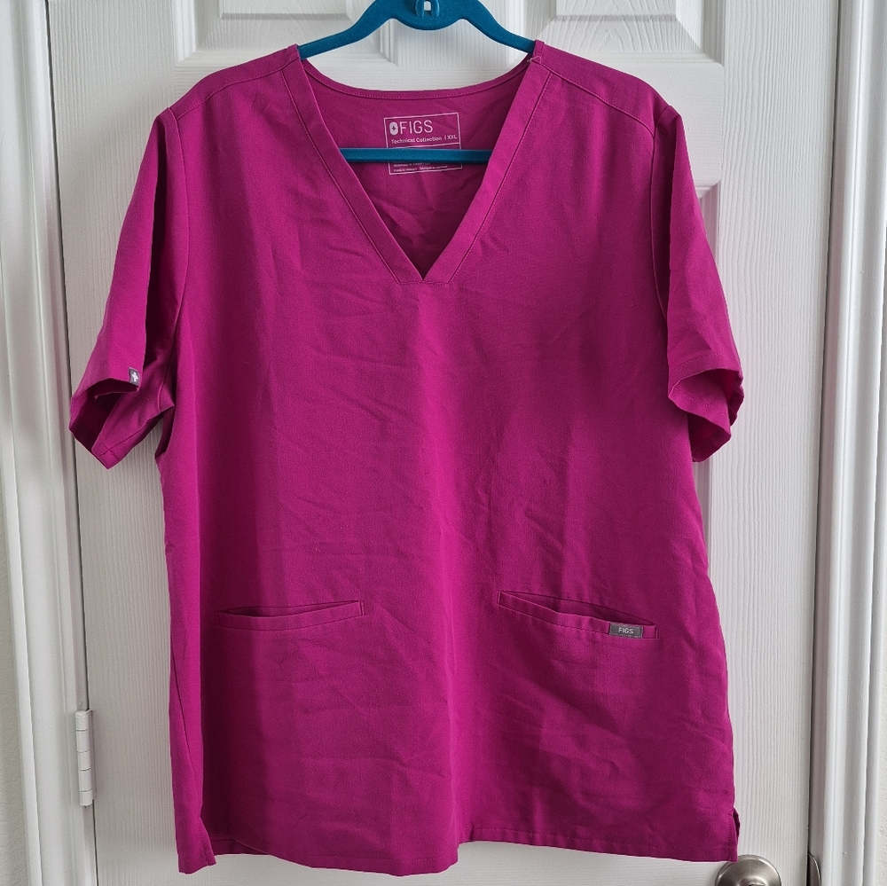 Figs Raspberry Sorbet XXL Casma Scrub Top